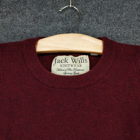 Jack Wills Knitwear 100% Merino Wool Sweater Size 6 Red UK Size 10 - Picture 7 of 12